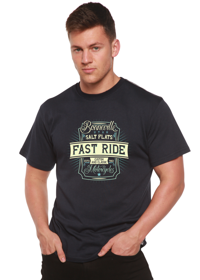 Fast Ride Men's Bamboo Viscose/Organic Cotton Short Sleeve Graphic T-Shirt