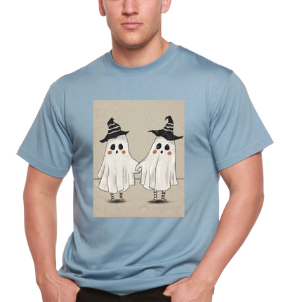 Cute Ghost Men's Bamboo Viscose/Organic Cotton Short Sleeve Graphic T-Shirt