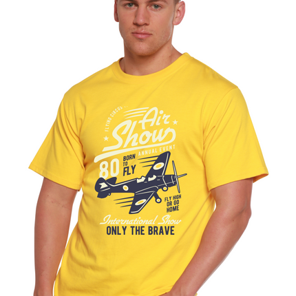 Air Show Men's Bamboo Viscose/Organic Cotton Short Sleeve Graphic T-Shirt