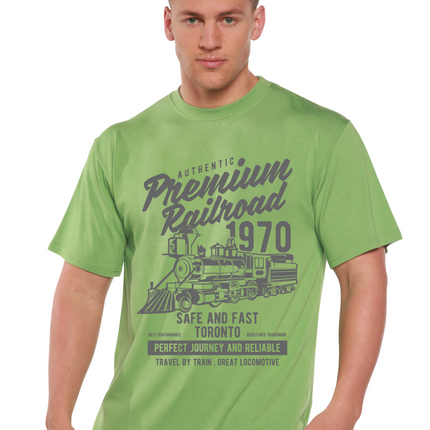 Premium Railroad Spun Bamboo® Men's Bamboo Viscose/Organic Cotton Short Sleeve Graphic T-Shirt
