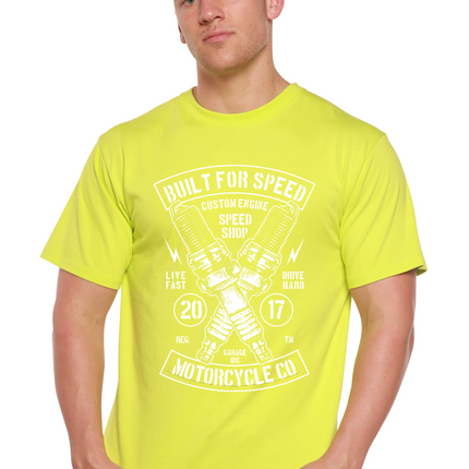 Built For Speed Men's Bamboo Viscose/Organic Cotton Short Sleeve Graphic T-Shirt