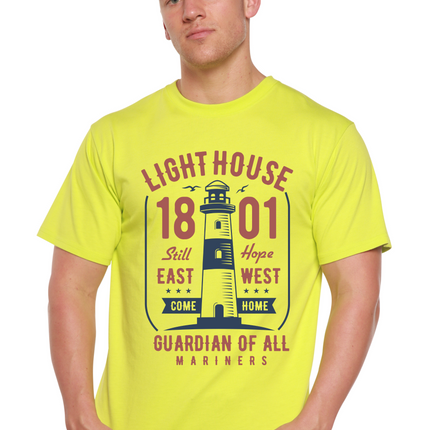 Light House Men's Bamboo Viscose/Organic Cotton Short Sleeve Graphic T-Shirt