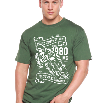 World Competition Men's Bamboo Viscose/Organic Cotton Short Sleeve Graphic Graphic T-Shirt