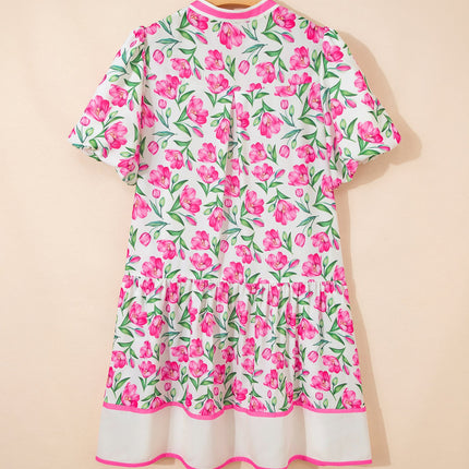 Aliya Block Trim Short Dress