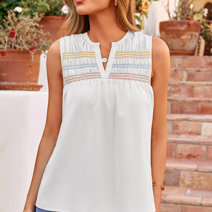 Rebekah Stitch Sleeveless Shift Top