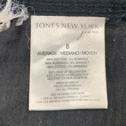 Jones New York Jeans Womens Size 8 Lexington Mid Rise Stretch Denim Black Jeans