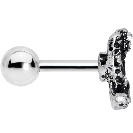 16G 1/4 Clear Gem Cowboy Boot Cartilage Tragus Earring