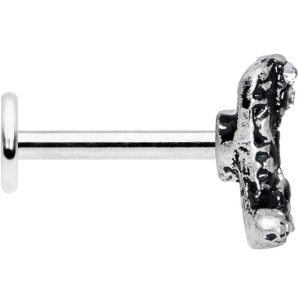 16G 5/16 Clear Gem Cowboy Boot Labret Monroe Tragus