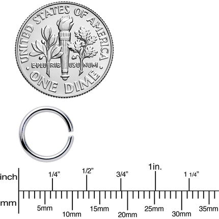 16G 5/16 Steel Rainbow Anodized Seamless Cartilage Ring Set of 12