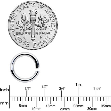 14G 5/16 Steel Rainbow Anodized Seamless Cartilage Ring Set of 12