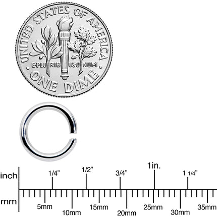 14G 5/16 Steel Black Gold Tone Seamless Cartilage Ring Set of 12