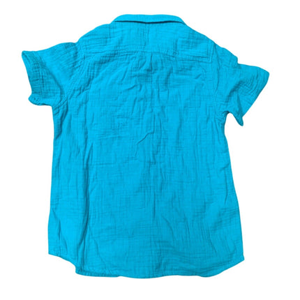 2 New Cat & Jack Boys Medium (8) Short Sleeve 100% Cotton Button Up Shirts