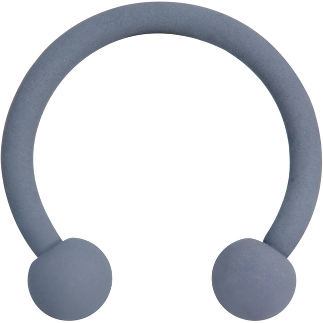 16G 3/8 Gracefully Grey Matte Horseshoe Circular Barbell
