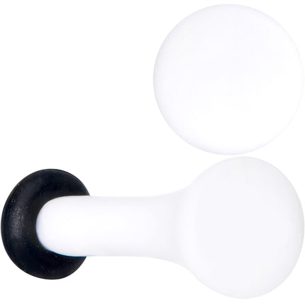 Wonderful White Matte Acrylic Single Flare Plug Set