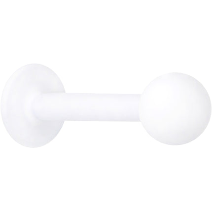 16G 5/16 White Acrylic Matte Labret Monroe Tragus