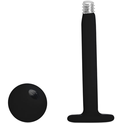 16G 5/16 Black Acrylic Matte Labret Monroe Tragus
