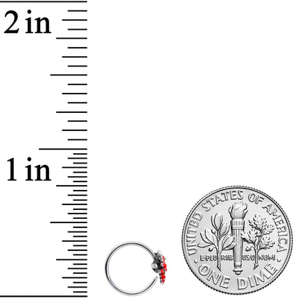 20G 5/16 Red Atlantic Lobster Nose Hoop