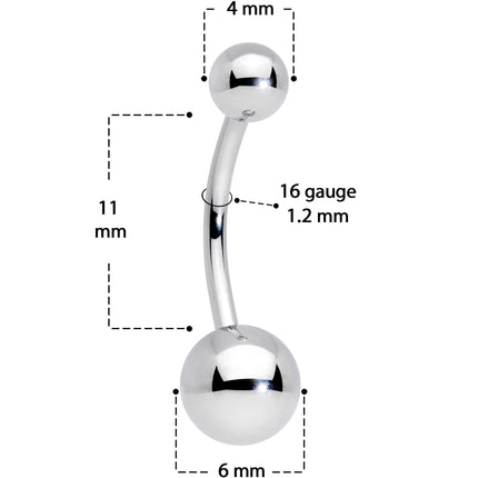 16G 3/8 Grade 23 Titanium Cartilage Curved Barbell