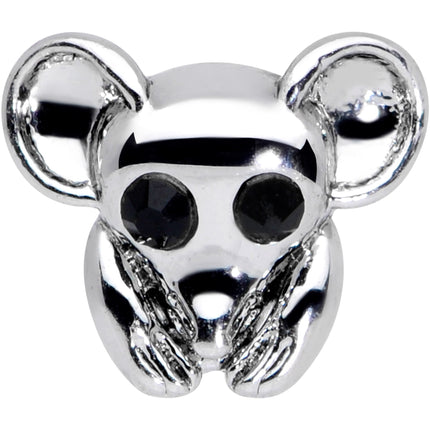 20G 5/16 Black Gem Mysterious Mouse Nose Hoop