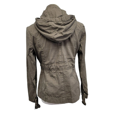 Charlotte Russe Womens Large Long Sleeve Full Zip Button Up Hooded Jacket