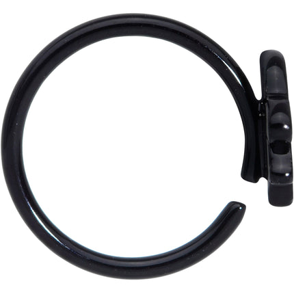 18G 3/8 Black Watermelon Sloth Nose Hoop