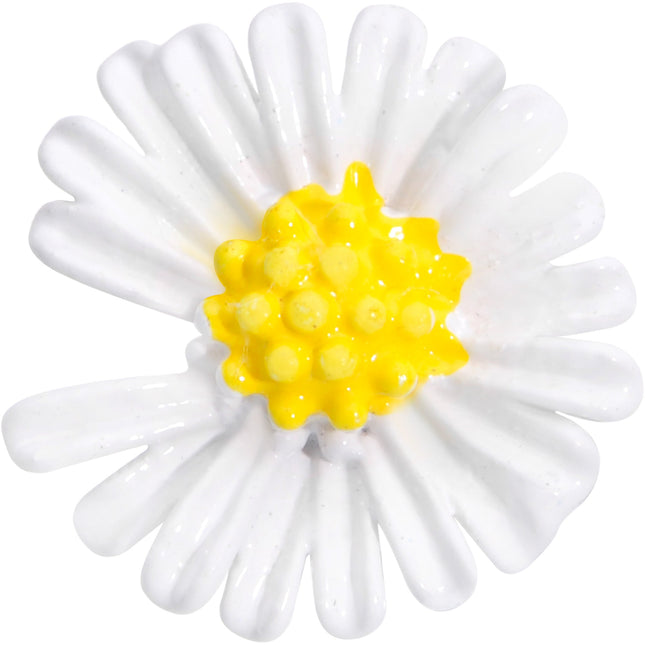16G 5/16 White Daisy Flower Labret Monroe Tragus