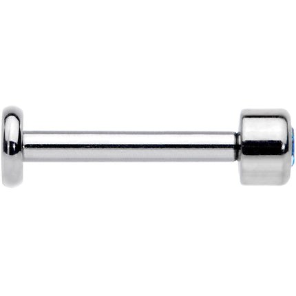 16G 5/16 Aqua Gem Grade 23 Titanium Internally Threaded Labret