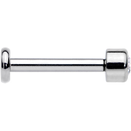 16G 5/16 Clear Gem Grade 23 Titanium Internally Threaded Labret