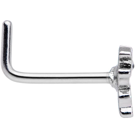 20G 7mm Happy Ghost Halloween L Shaped Nose Ring