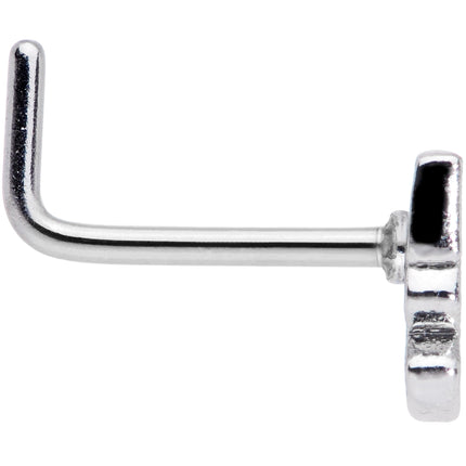 20G 7mm White Boo Halloween L Shaped Nose Ring