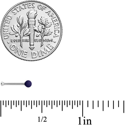 20G 1/4 Dark Blue Matte 2mm Nose Bone