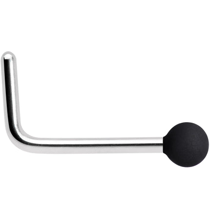 20G 7mm Black Matte 2mm L Shaped Nose Ring
