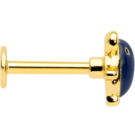 16G 5/16 Gold Tone Black Mouse Labret Monroe Tragus