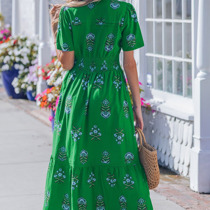 Davina Ruffle Hem Maxi Dress