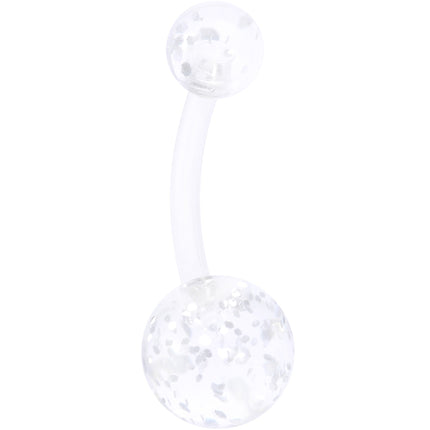 Clear Gem Faux Turquoise UV Glow Belly Ring Set of 4