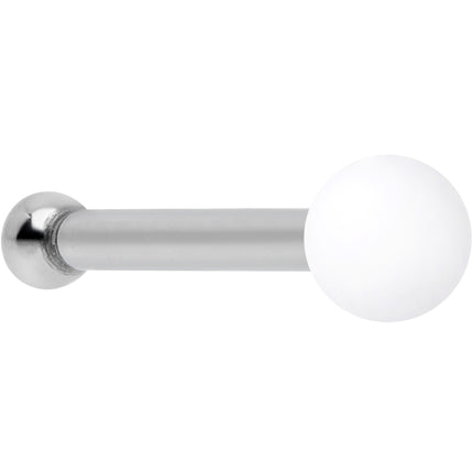 20G 1/4 White Matte 2mm Nose Bone