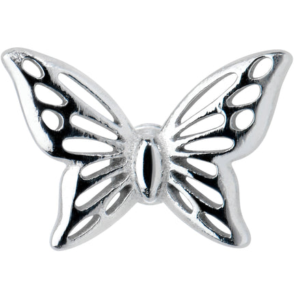 Open Wings Airy Butterfly Barbell Tongue Ring