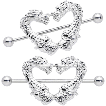 14G 13/16 Dragons Heart Nipple Shield Set