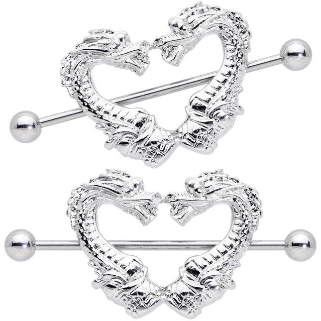 14G 13/16 Dragons Heart Nipple Shield Set
