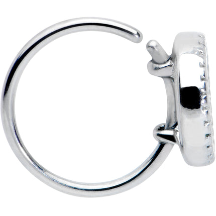 20G 5/16 Iridescent Crescent Moon Nose Hoop