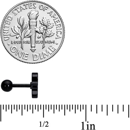 16G 1/4 Black Ghost Boo Halloween Cartilage Tragus Curation Set of 3