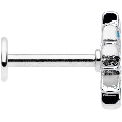 16G 5/16 Blue Winter Snowflake Christmas Labret Monroe Tragus