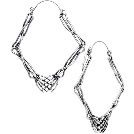 Skeletons Holding Hands Halloween Tunnel Plug Earrings