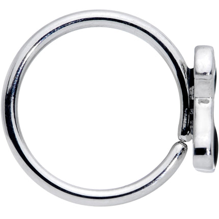 18G 3/8 Black Sitting Dog Nose Hoop
