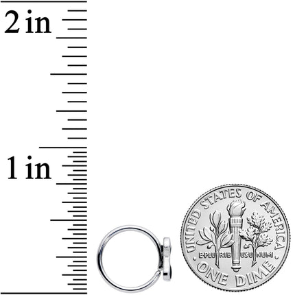 18G 3/8 Black Sitting Dog Nose Hoop