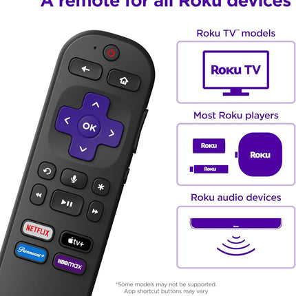 Roku Voice Remote, Replacement TV Remote Control