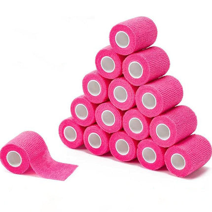 Self Adherent Cohesive Bandages Wrap 2" x 5 Yards, 12 Rolls