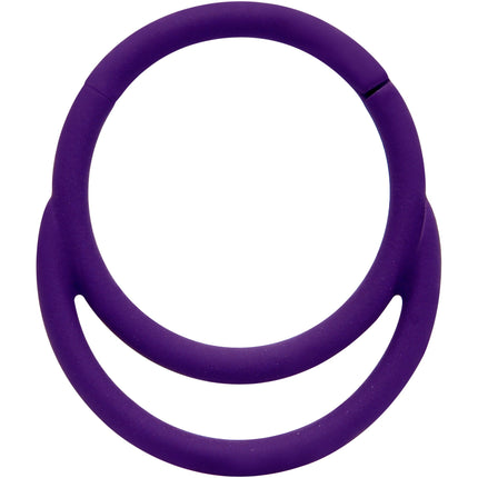 18G 3/8 Purple Matte Double Circle Cartilage Hinged Segment Ring