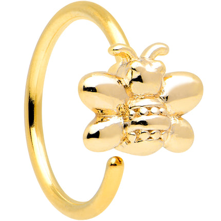 20G 5/16 Gold Tone Simply Stylish Bee Nose Hoop