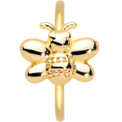 20G 5/16 Gold Tone Simply Stylish Bee Nose Hoop